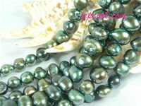 peacock green 7-8mm nugget freshwater pearl strand