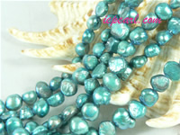 dark blue 6-7mm nugget freshwater pearl strand