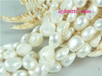 ivory white 9-10mm nugget freshwater pearl strand