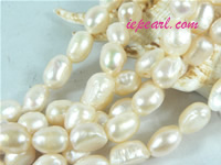 pink 9-10mm nugget freshwater pearl strand