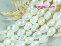 ivory white 8-9mm nugget freshwater pearl strand