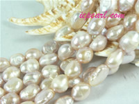 purple 8-9mm nugget freshwater pearl strand
