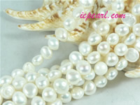 natural white 6-7mm nugget freshwater pearl strand