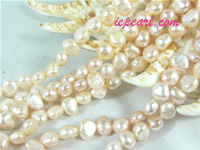 pink 6-7mm nugget freshwater pearl strand
