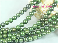 dark green 7-8mm potato freshwater pearl strand