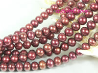 wine red 7-8mm potato freshwater pearl strand