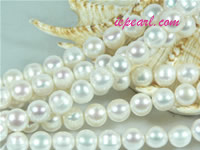 ivory white 10-11mm potato freshwater pearl strand