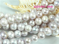 purple 10-11mm potato freshwater pearl strand