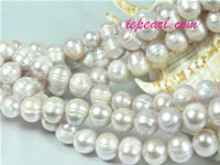 purple 10-11mm potato freshwater pearl strand