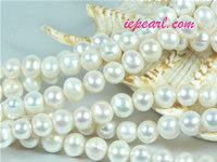 ivory white 9-10mm potato freshwater pearl strand