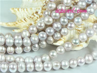 purple 9-10mm potato freshwater pearl strand