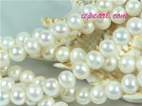 ivory white 9-10mm potato freshwater pearl strand