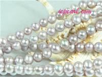 purple 8-9mm potato freshwater pearl strand