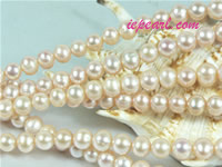 pink 8-9mm potato freshwater pearl strand