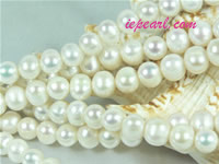 ivory white 8-9mm potato freshwater pearl strand