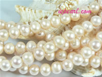 pink 8-9mm potato freshwater pearl strand