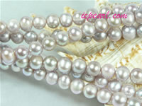 purple 8-9mm potato freshwater pearl strand