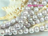 purple 8-9mm potato freshwater pearl strand
