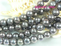 peacock blue 8-9mm potato freshwater pearl strand