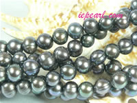 black 8-9mm potato freshwater pearl strand