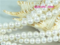 ivory white 7-8mm potato freshwater pearl strand