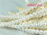 ivory white 7-8mm potato freshwater pearl strand