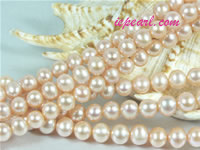 Pink 7-8mm potato freshwater pearl strand