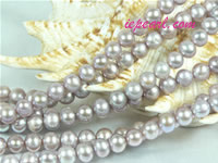 purple 7-8mm potato freshwater pearl strand