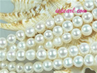 ivory white 7-8mm potato freshwater pearl strand