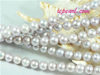 purple 7-8mm potato freshwater pearl strand