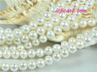 ivory white 6-7mm potato freshwater pearl strand