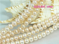 pink 6-7mm potato freshwater pearl strand
