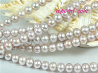 purple 6-7mm potato freshwater pearl strand