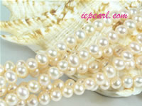 pink 6-7mm potato freshwater pearl strand