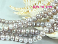 purple 6-7mm potato freshwater pearl strand