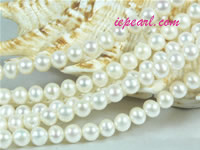 ivory white 5-6mm potato freshwater pearl strand