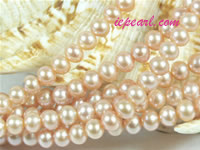 pink 5-6mm potato freshwater pearl strand