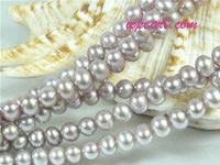 purple 5-6mm potato freshwater pearl strand