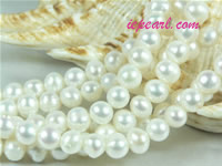 ivory white 5-6mm potato freshwater pearl strand