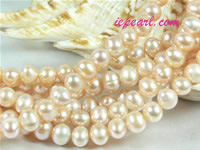 pink 5-6mm potato freshwater pearl strand