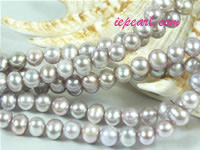 purple 5-6mm potato freshwater pearl strand