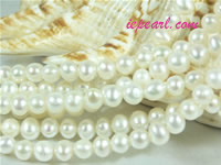 ivory white 4-5mm potato freshwater pearl strand