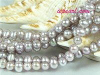 purple 4-5mm potato freshwater pearl strand
