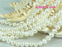 ivory white 4-5mm potato freshwater pearl strand