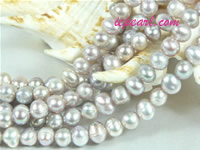 purple 4-5mm potato freshwater pearl strand