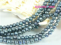 black 4-5mm potato freshwater pearl strand