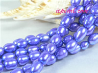 dark blue 6-7mm rice freshwater pearl strand