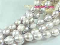 elegant purple 10-11mm rice freshwater pearl strand