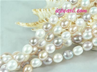 elegant mixed colour 8-9mm rice freshwater pearl