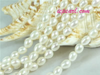 ivory white 4-5mm rice freshwater pearl strand